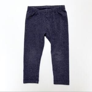 Gymboree Blue & Silver Metallic Sparkle Leggings Baby Girl 18-24 Months